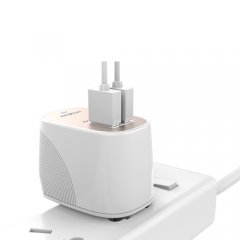 2-Port USB Wall Charger Adapter With USB Cable