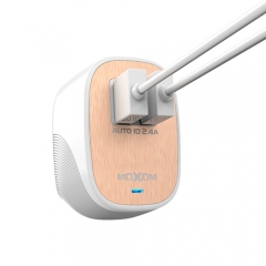 2-Port USB Wall Charger Adapter With USB Cable