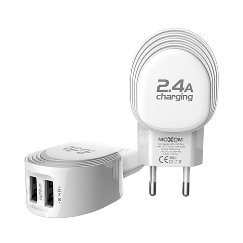 2-Ports Wall Charger Adapter With Micro USB Cables