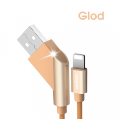 USB Charging Cable 2.4A Black Gold Red Data USB Cable